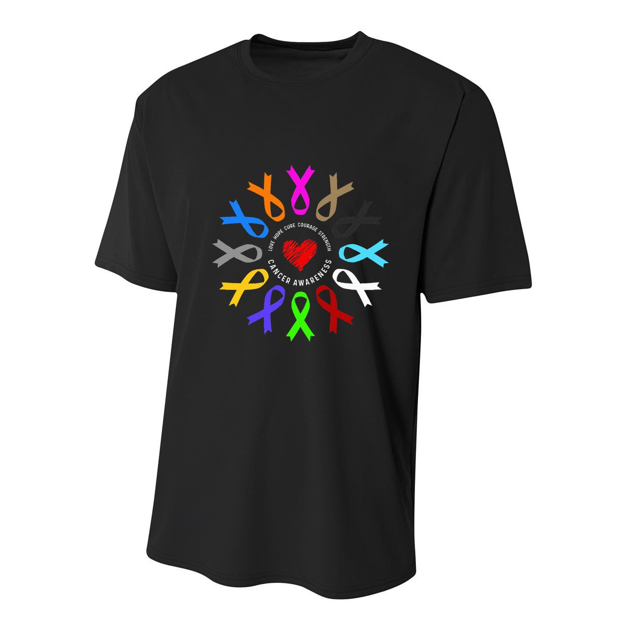 Cancer Awareness Fight Cancer Ribbon Youth Performance Sprint T-Shirt