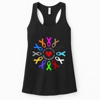 Cancer Awareness Fight Cancer Ribbon Womens Tank Top