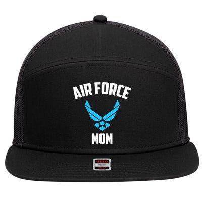 Cool Air Force Mom Best Proud Military Veteran 7 Panel Mesh Trucker Snapback Hat
