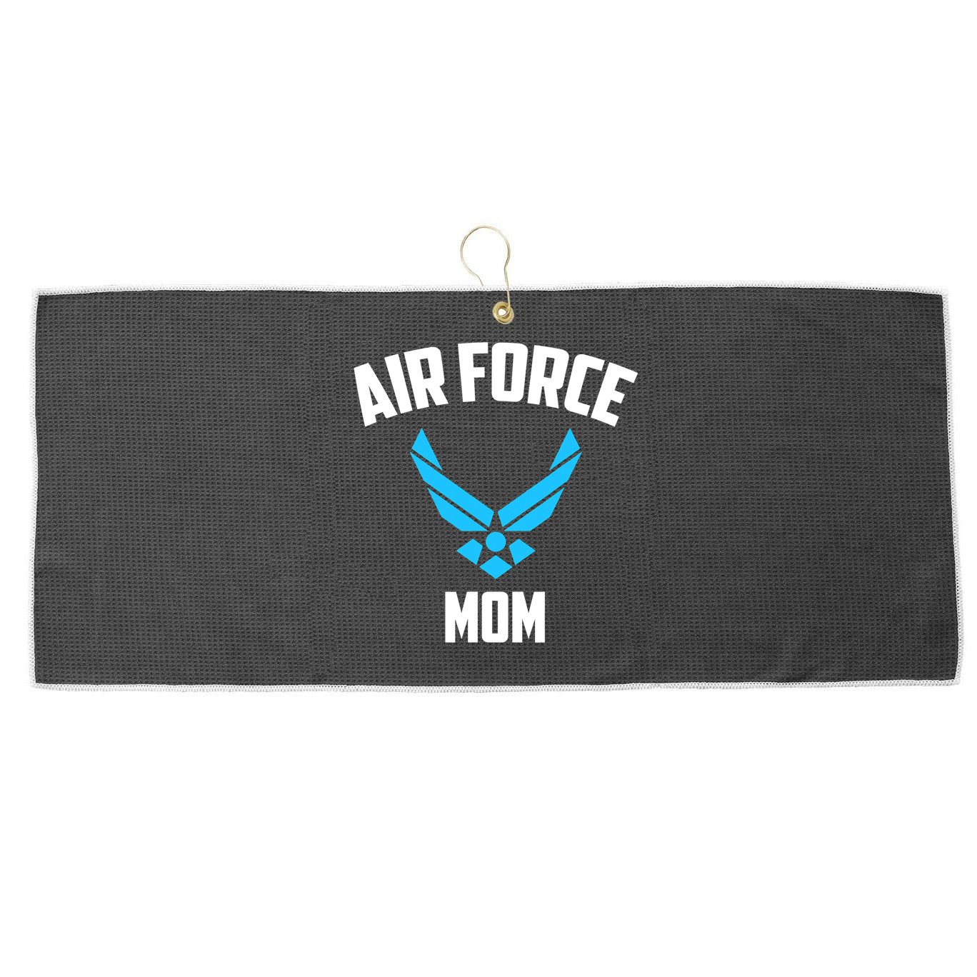 Cool Air Force Mom Best Proud Military Veteran Large Microfiber Waffle Golf Towel
