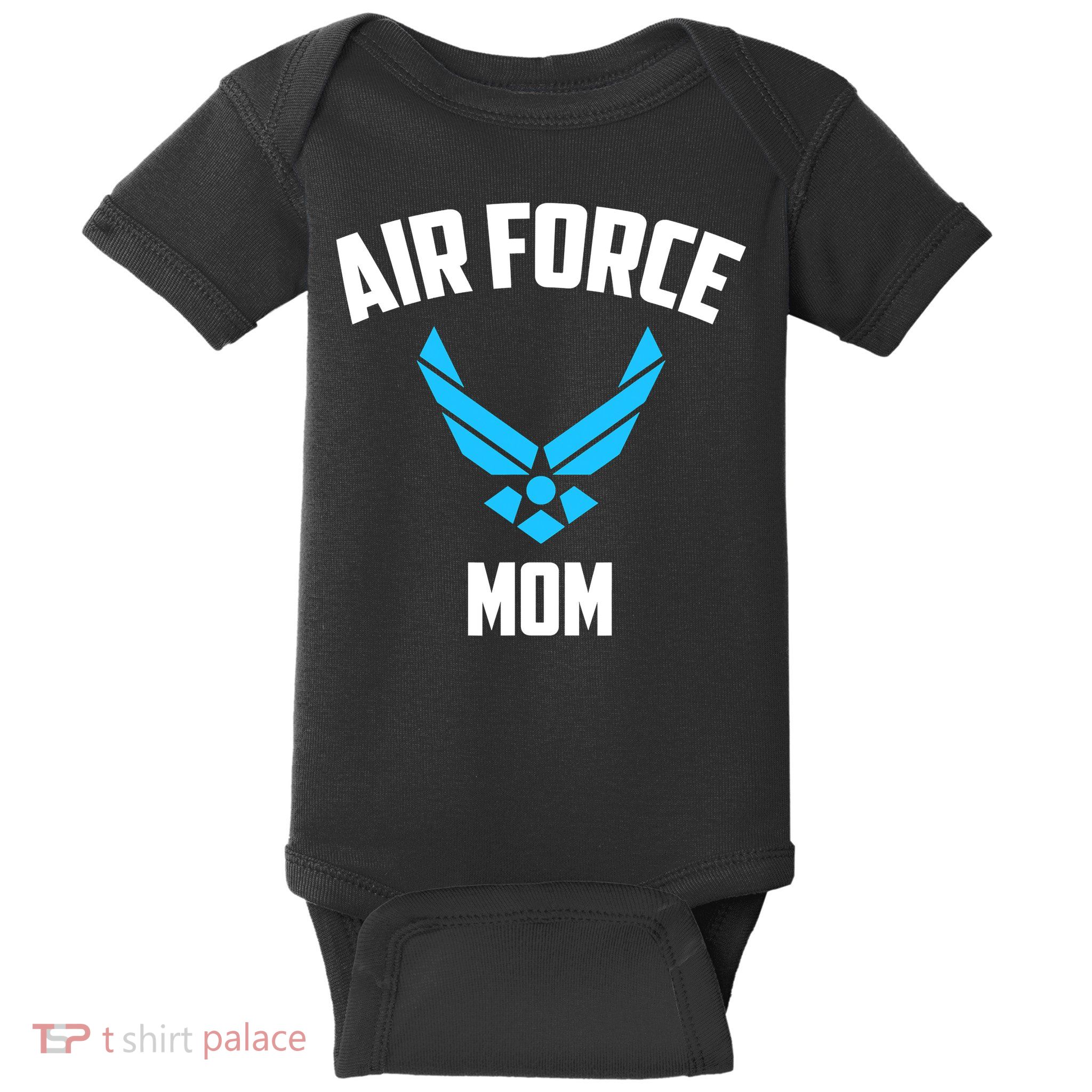 Cool Air Force Mom Best Proud Military Veteran Baby Bodysuit
