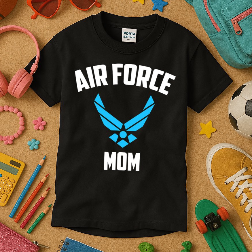 Cool Air Force Mom Best Proud Military Veteran Kids T-Shirt