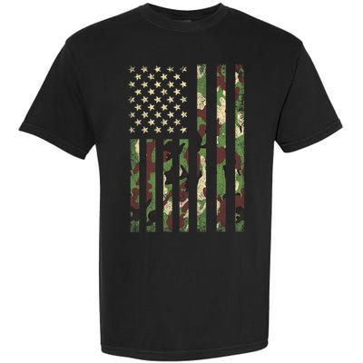 Camo American Flag Usa Camouflage Garment-Dyed Heavyweight T-Shirt