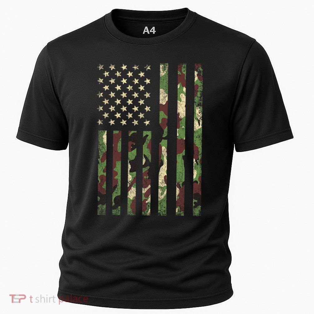 Camo American Flag Usa Camouflage Performance Shirt