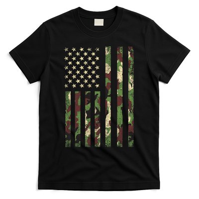 Camo American Flag Usa Camouflage T-Shirt