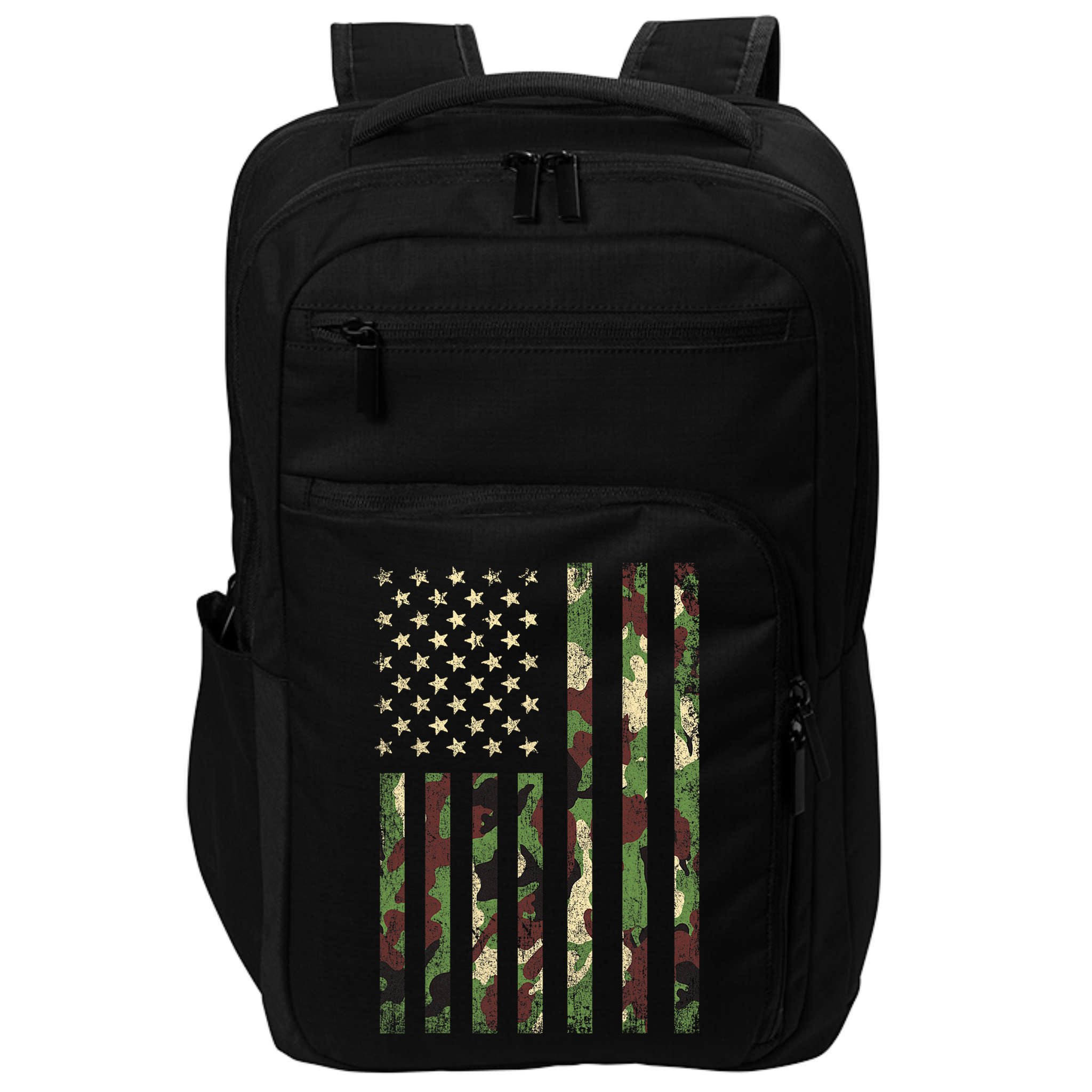 Camo American Flag Usa Camouflage Impact Tech Backpack