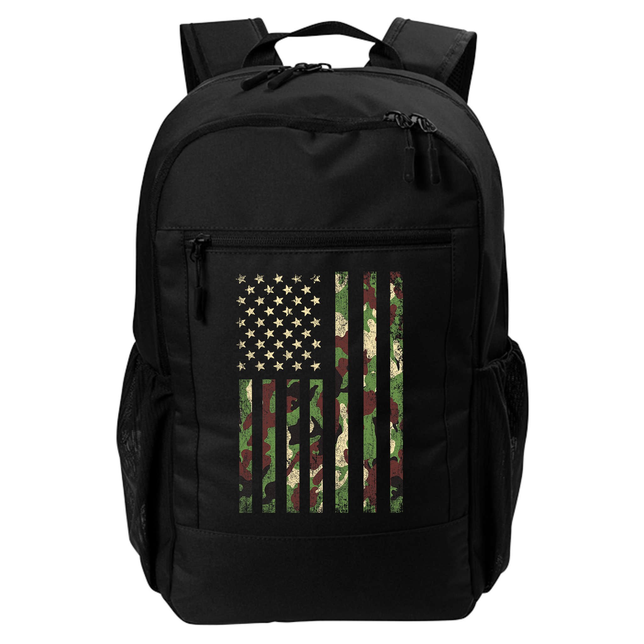 Camo American Flag Usa Camouflage Backpack