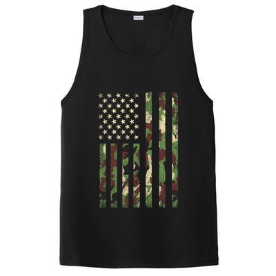 Camo American Flag Usa Camouflage PosiCharge Competitor Tank
