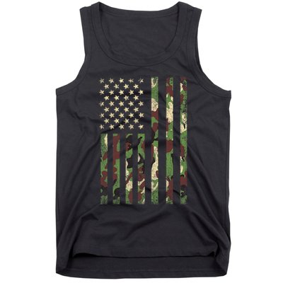 Camo American Flag Usa Camouflage Tank Top
