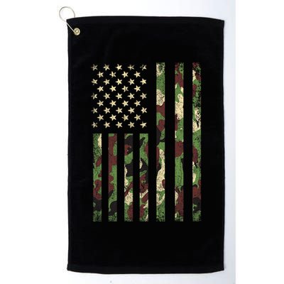 Camo American Flag Usa Camouflage Golf Towel