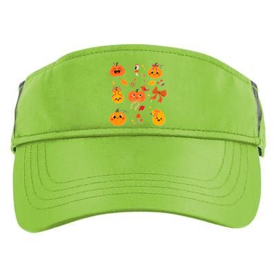 Cute Autumn Fall Pumpkins Ribbons Bows Adult Drive Performance Visor