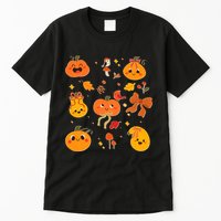 Cute Autumn Fall Pumpkins Ribbons Bows Tall T-Shirt