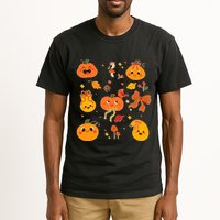 Cute Autumn Fall Pumpkins Ribbons Bows Tall T-Shirt
