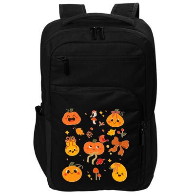 Cute Autumn Fall Pumpkins Ribbons Bows Impact Tech Backpack