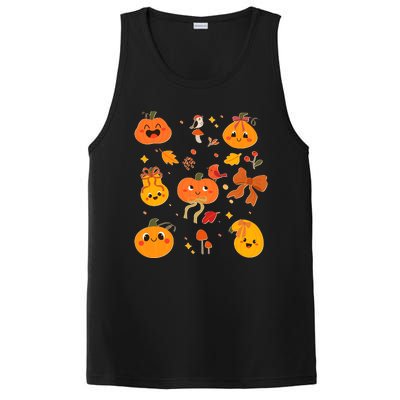 Cute Autumn Fall Pumpkins Ribbons Bows PosiCharge Competitor Tank