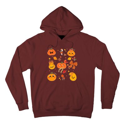 Cute Autumn Fall Pumpkins Ribbons Bows Hoodie