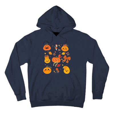 Cute Autumn Fall Pumpkins Ribbons Bows Tall Hoodie