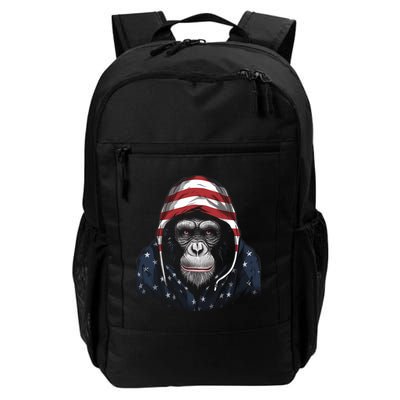 Chimpanzee American Flag USA Tee 4th July Gifts Graphic Tees Backpack