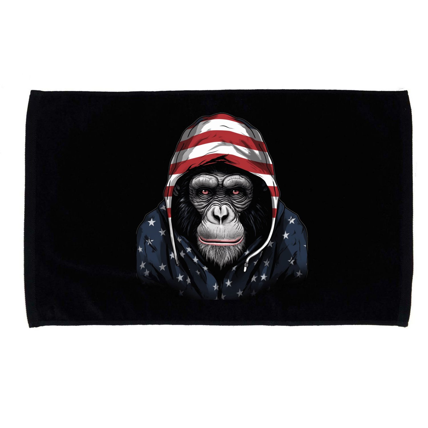 Chimpanzee American Flag USA Tee 4th July Gifts Graphic Tees Microfiber Hand Towel