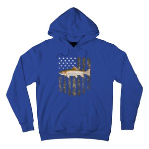 Camo American Flag Rainbow Trout Fishing 4th Of July Cute Gift Hoodie