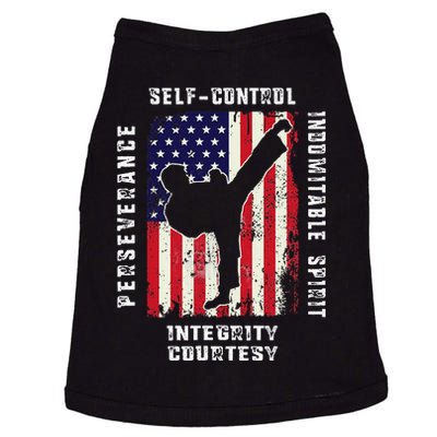 Cool American Flag Taekwondo Gift Tae Kwon Do Martial Arts Doggie Tank