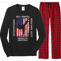 Cool American Flag Taekwondo Gift Tae Kwon Do Martial Arts Long Sleeve Pajama Set