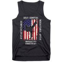 Cool American Flag Taekwondo Gift Tae Kwon Do Martial Arts Tank Top