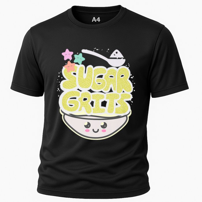 Cute And Funny Sugar And Grits Foodie Cooling Performance Crew T-Shirt