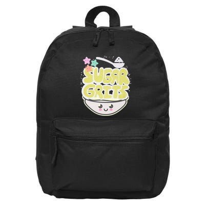 Cute And Funny Sugar And Grits Foodie 16 in Basic Backpack