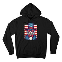 Cat American Flag Pride And Liberty On The Fourth Of July Hoodie