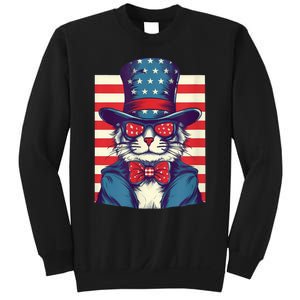 Cat American Flag Pride And Liberty On The Fourth Of July Sweatshirt