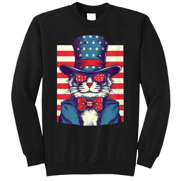 Cat American Flag Pride And Liberty On The Fourth Of July Sweatshirt