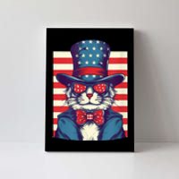 Cat American Flag Pride And Liberty On The Fourth Of July Canvas