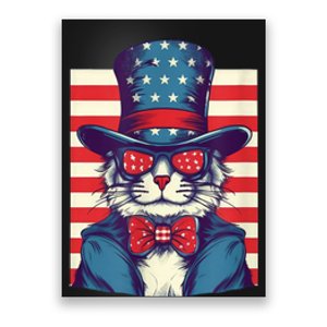 Cat American Flag Pride And Liberty On The Fourth Of July Poster