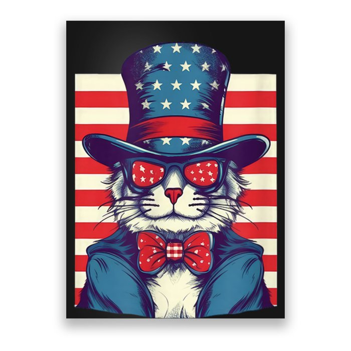 Cat American Flag Pride And Liberty On The Fourth Of July Poster