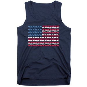 Cow American Flag Heifer US 4th Of July Farm Cattle USA Gift Tank Top