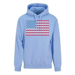 Cow American Flag Heifer US 4th Of July Farm Cattle USA Gift Unisex Surf Hoodie