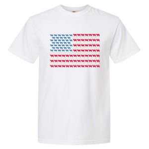 Cow American Flag Heifer US 4th Of July Farm Cattle USA Gift Garment-Dyed Heavyweight T-Shirt