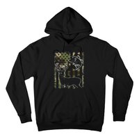 Camouflage American Flag Fishing Hunting Hunter Deer Fish Hoodie