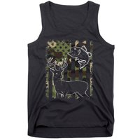 Camouflage American Flag Fishing Hunting Hunter Deer Fish Tank Top