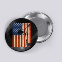 Cow American Flag Cattle Animal Lover Patriotic Gift Button