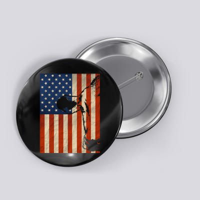 Cow American Flag Cattle Animal Lover Patriotic Gift Button