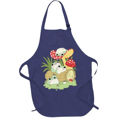 Cottagecore Aesthetic Frog Lying On Mushroom Cute Frog Lover Apron