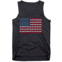 Cow American Flag Heifer US 4th Of July Farm Cattle USA Gift Tank Top