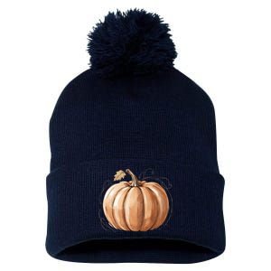 Cute Autumn Fall Thanksgiving Pumpkin Family Graphic Pom Pom 12in Knit Beanie