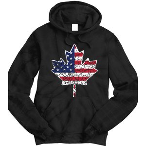 Canadian American Flag Shirts Canada And US Flag Gift Tie Dye Hoodie