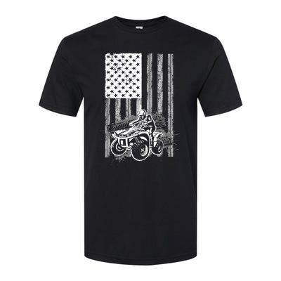 Cool ATV For Quad Racing Squad USA Flag 4 Wheeler Premium Softstyle® CVC T-Shirt