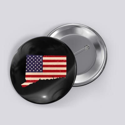 Connecticut American Flag Vintage Button