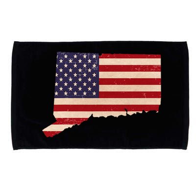 Connecticut American Flag Vintage Microfiber Hand Towel