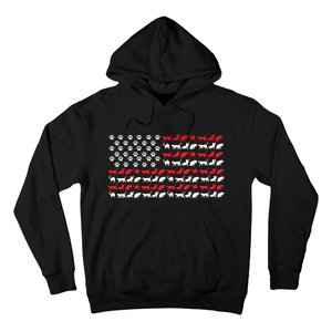 Cat American Flag USA Paws Patriotic Hoodie